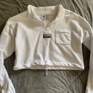 Adidas Cropped Quarter Zip Sweatshirt